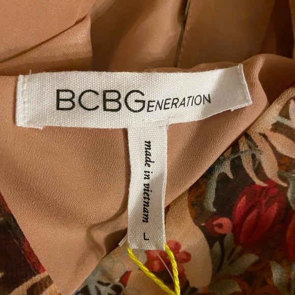 BCBGeneration Women's Romper Size Large L NWT Color: “Coffee Bean Multi” - Picture 6 of 12